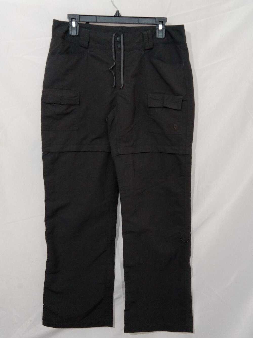 The North Face Women's Convertible Hiking Pants Sz 10S Gray Nylon Zip-Off Cargo